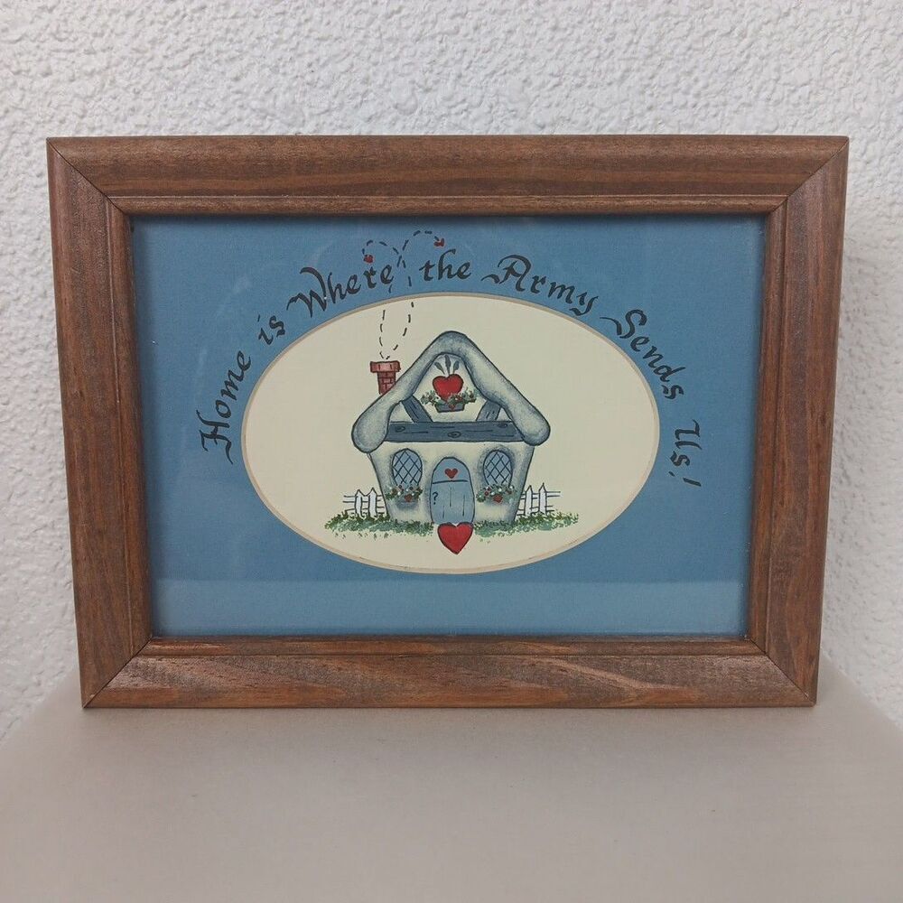 Kreations By Betty Home Is Where The Army Sends Us Wall Art Cottage Hearts